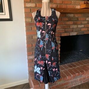 SUNO Floral Neoprene Sleeveless Scuba Dress Sz 4